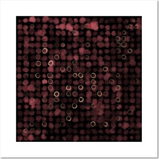 Light watercolor pattern with circles - red Posters and Art